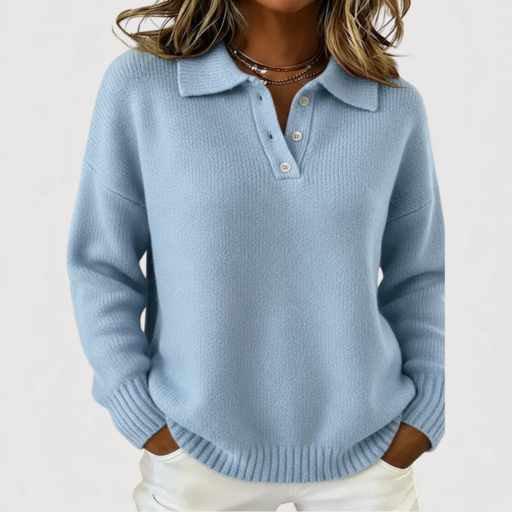 Isabel | Cozy Collared Knit Sweater