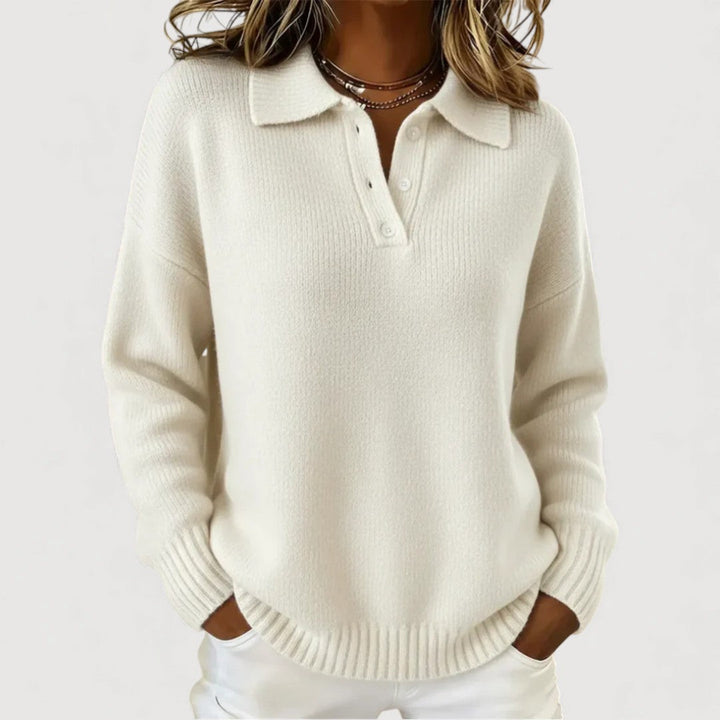 Isabel | Cozy Collared Knit Sweater